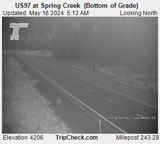 US97 at Spring Creek  (Bottom of Grade)